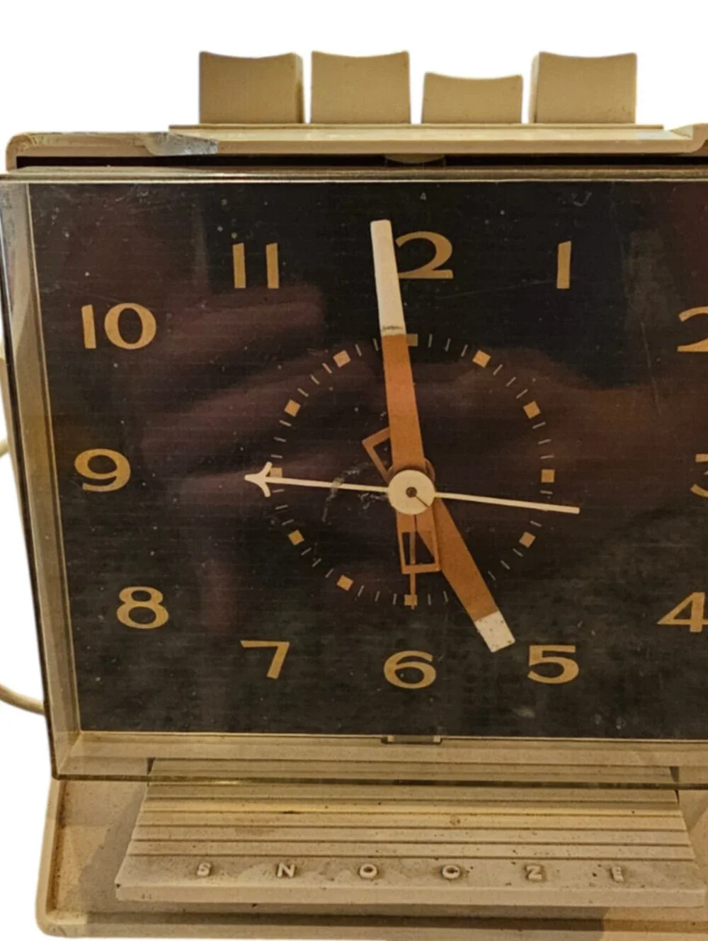 Vintage GE Aquamarine AM Tube Alarm Clock Radio 1960’s AS IS